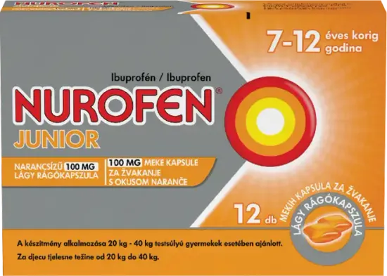 Nurofen Junior 100 mg meke kapsule za žvakanje s okusom naranče